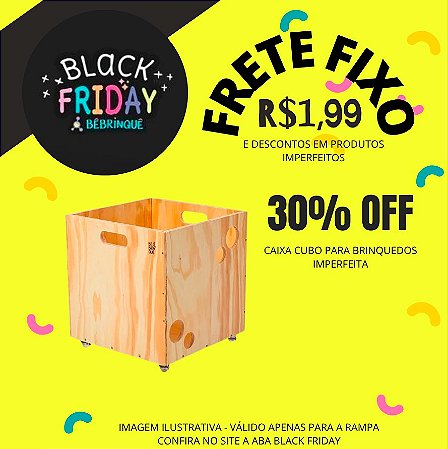 Caixa organizadora de Brinquedos com Rodinhas - IMPERFEITA