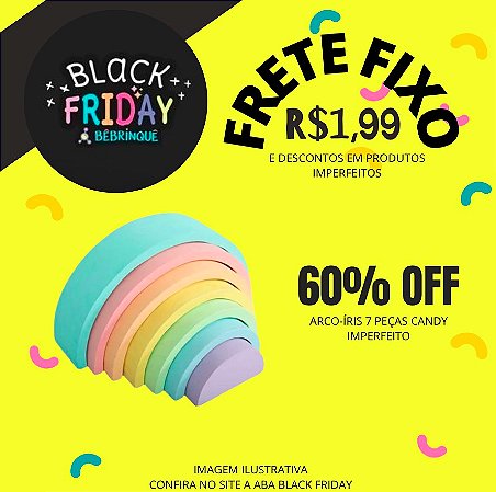 Arco-íris Waldorf 7 peças GG Candy - MOSTRUÁRIO