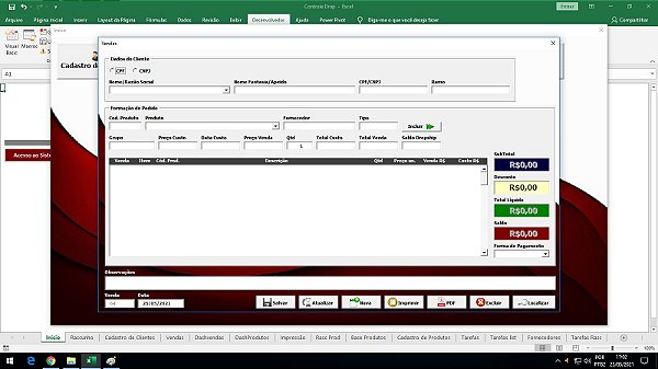 Planilha para controle de Dropshipping