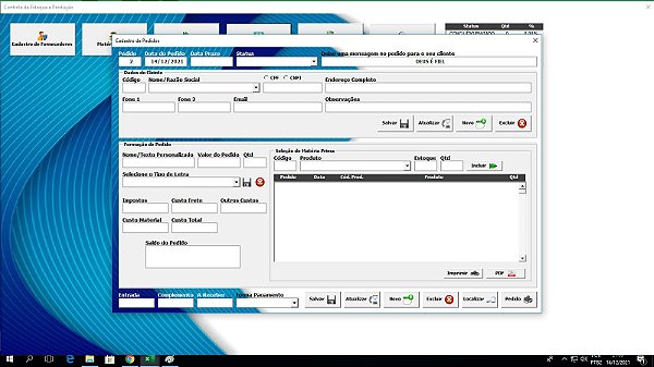 Planilha Controle de Produção Artesanal