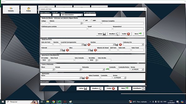 Planilha de Controle de Fretes e Frotas