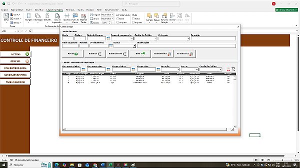 Planilha Para Controle Financeiro
