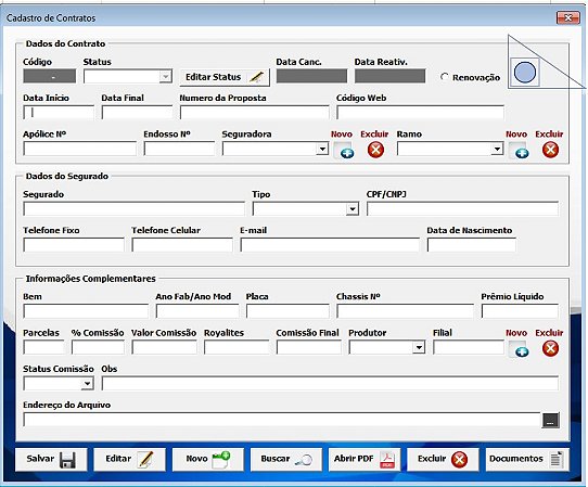 Planilha Gestão de Seguros e Contratos