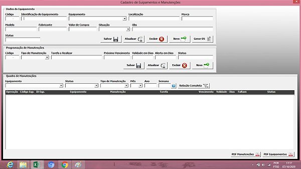 Controle de Manutenções