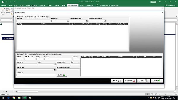 Planilha Controle de Estoque e Almoxarifado