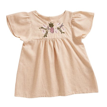 vestido infantil linho