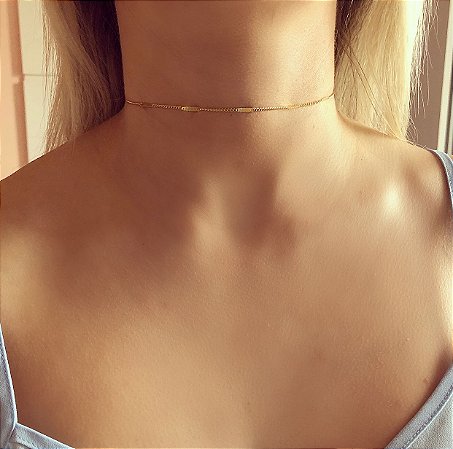 Chocker Filetinho Dourado