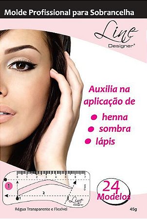 Molde de Sobrancelha Line Designer - 24 Modelos