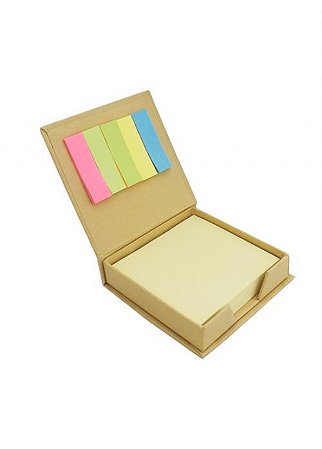 Bloco de Anotações Ecológico com Post-it