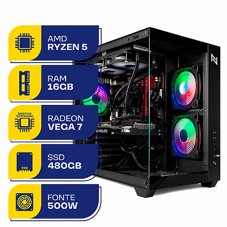 Computador Gamer AMD Ryzen 5600GT 16Gb SSD 480Gb