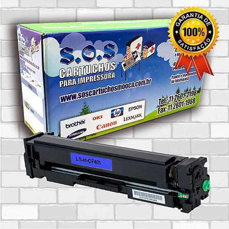 TONER COMPATÍVEL COM HP CF401A CIANO (100% NOVO)