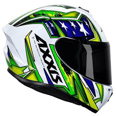 Capacete AXXIS Draken Patriota Branco Gloss