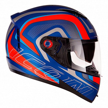 Capacete Peels Icon Silverstone Azul Fosco com Vermelho