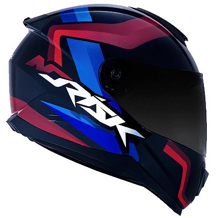 Capacete Norisk FF802 Razor Void Preto Vermelho e Azul