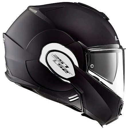 Capacete Ls2 Valiant FF399 Articulado Monocolor Preto Fosco