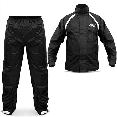 Conjunto Capa De Chuva GIVI Nylon Preto