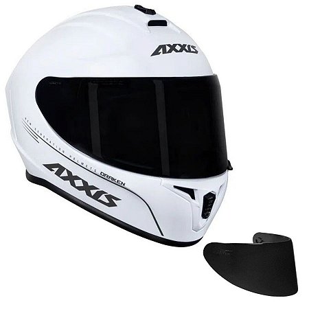 COMBO - Capacete Axxis Draken Solid  Gloss Branco