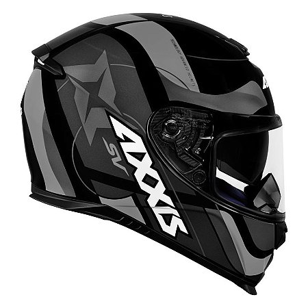 Capacete Axxis Eagle Sv Smart Gloss Black/Grey/Grey