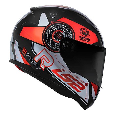 Capacete LS2 Rapid FF353 Stratus Preto e Vermelho