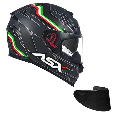 Combo Capacete Asx Eagle SV Italy Fosco Cinza