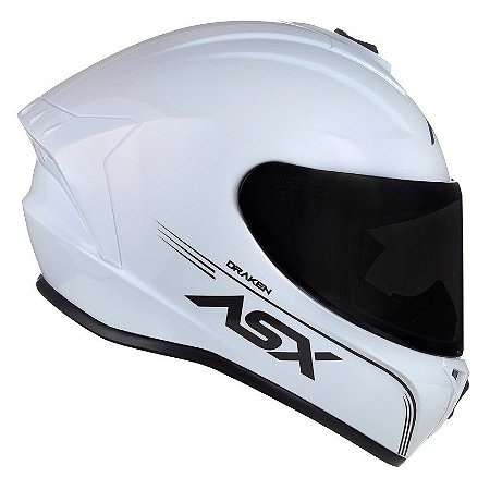 Capacete Asx Draken Solid Brilho Branco