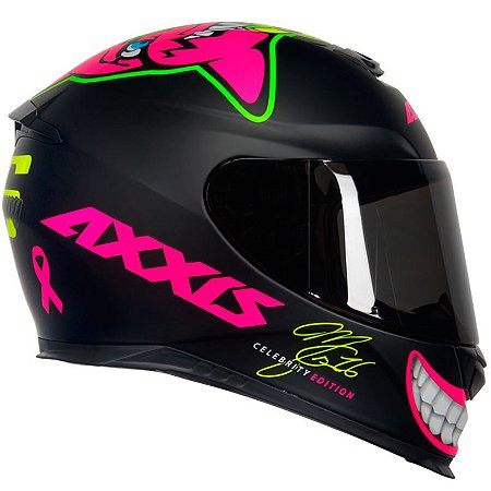 Capacete Axxis Mg16 Celebrity Edition By Marianny Preto Fosco/Rosa