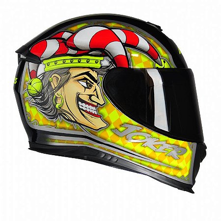 Capacete Axxis Eagle Joker Gloss Preto e Amarelo