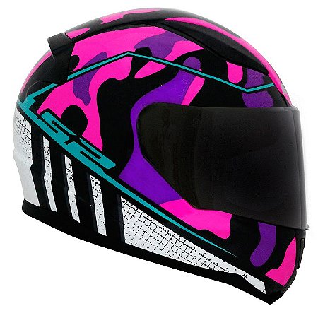 Capacete Ls2 Ff353 Rapid Bravado Pink Camuflado