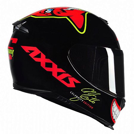 Capacete Axxis Eagle Mg16 Celebrity Edition Marianny Black Red