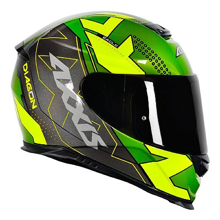 Capacete Axxis Eagle Diagon Gloss Green Yellow