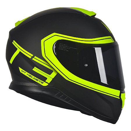 Capacete Mt Thunder3 Beta Matt Black-Yellow