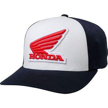 Boné Fox Lifestyle Honda Flexfit Hat Branco