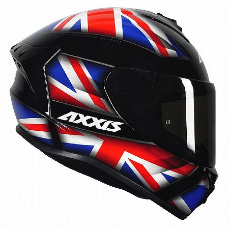 Capacete Axxis Draken Uk Gloss Black/ Red/ Blue