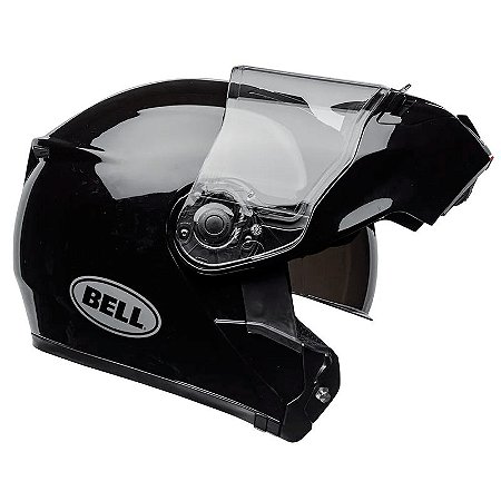 Capacete Bell Articulado Srt Modular Solid Gloss Black (Com viseira Solar)