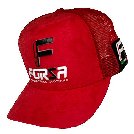 Boné Forza Logo Vermelho Aveludado