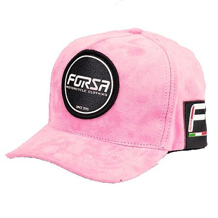 Boné Forza Logo Rosa Aveludado