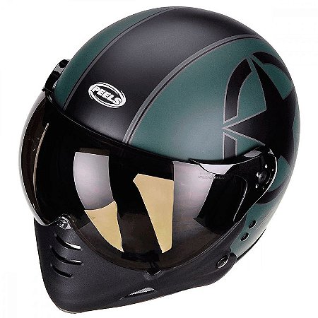 Capacete Peels F-21 US Army Verde Militar Fosco e Preto