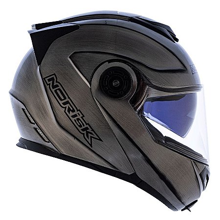 Capacete Norisk Route Ff345 Iron Cromado (C/Viseira Solar) - Engemotos -  Peças e acessórios para motos