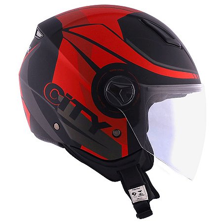 Capacete Norisk Orion City Vermelho Fosco