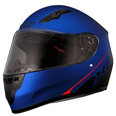 Capacete X11 Trust Solides Azul Fosco