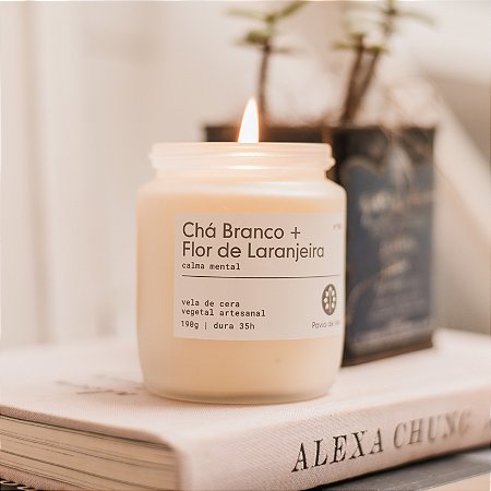 Vela Chá Branco + Flor de Laranjeira | 35 horas (Floral)