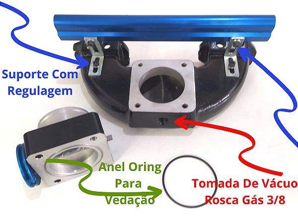 Coletor De Admissão Para Injeção Do Opala Caravan e C10 4cc Com Tbi De 65mm