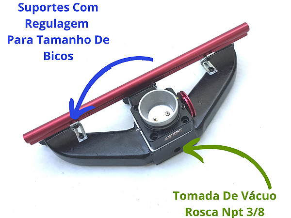 Coletor De Admissão Para Injetar C10 Opala Caravan 6cc Com Tbi De 60mm