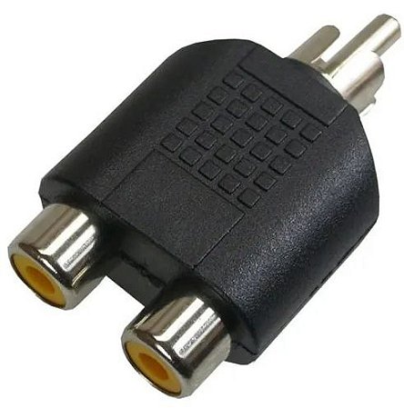 PLUG ADAPTADOR -  RCA  +  2FRCA KIT C/ 5 PEÇAS