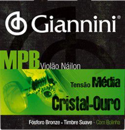 ENC. GIANNINI VIOLÃO NYLON cristal-ouro c/ bol.
