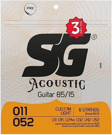 ENC. SG VIOLÃO AÇO 011 KIT C/ 3