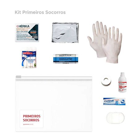 Kit Primeiros Socorros Essencial - Para mochila de emergência