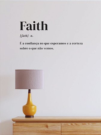Adesivo de parede Frase Faith
