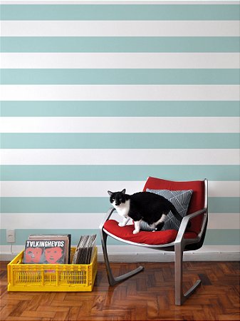 Papel de Parede Adesivo Listrado Horizontal Bold BabeBlue