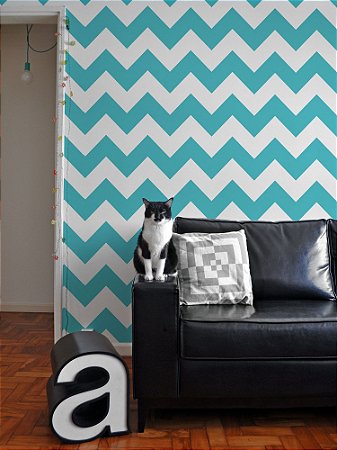 Papel de Parede Adesivo Chevron Tiffany